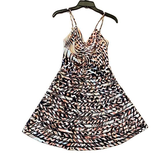 Parker silk ruched chest abstract dress size xs - Picture 1 of 9